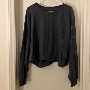 Dark Blue Gilly Hicks Cropped Sweatshirt
